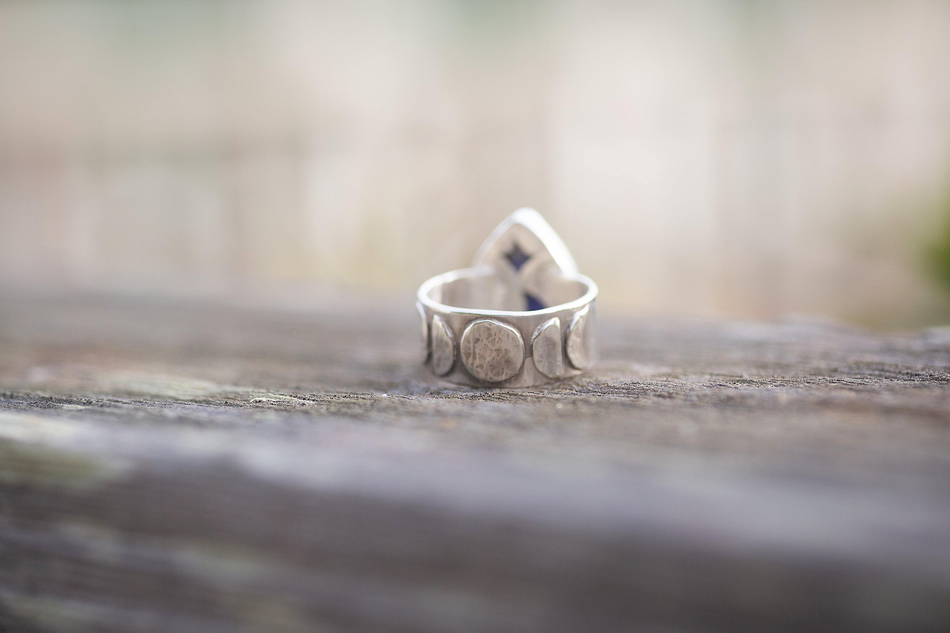 Moon Phase Lapis Lazuli Ring, size 9.25