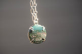 Desert Night Necklace with an Opalized Wood Semi-Precious Stone