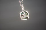 Desert Night Necklace with an Opalized Wood Semi-Precious Stone