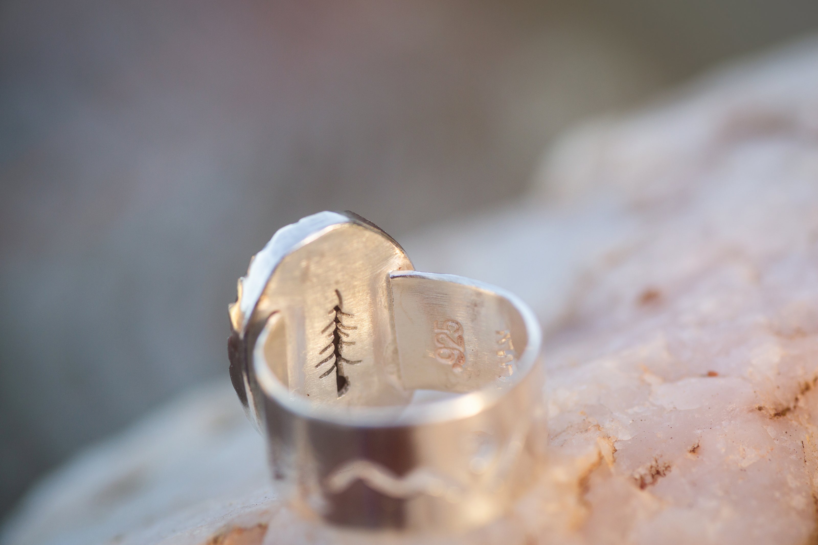 Pines + Mountains, Sonoran Gold Turquoise Ring size 9.25
