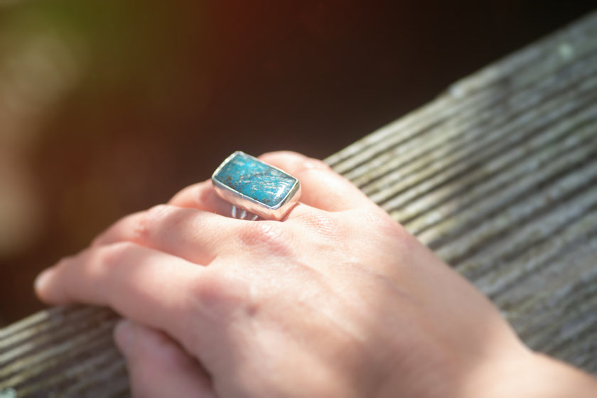 Ithaca Peak Turquoise Ring, Size 7.75