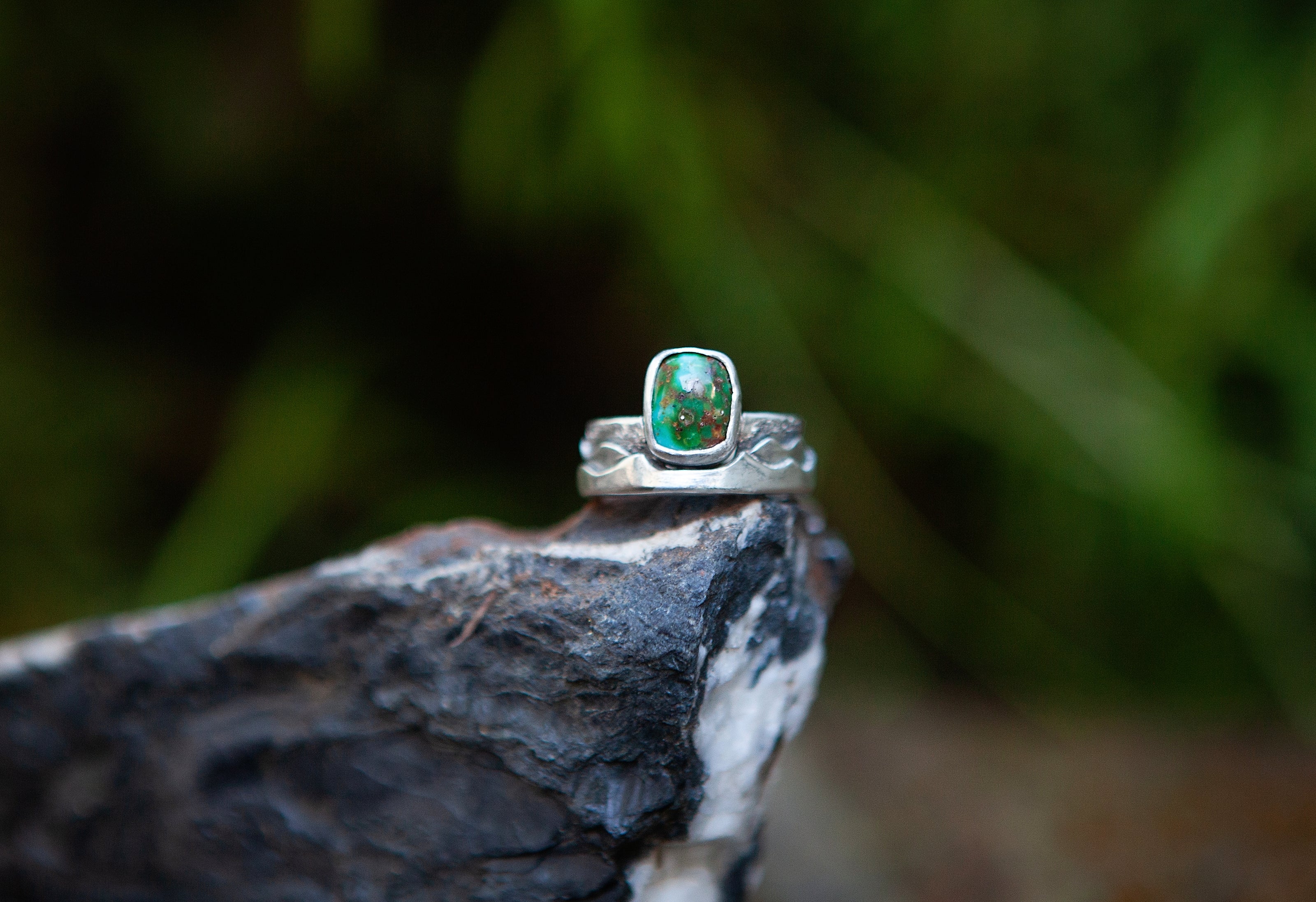 Mountains to the Sea, Sonoran Mountain Turquoise Finger Cuff