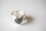 Labradorite Heart Rhythm/EKG Sterling Silver Ring. Size 7.5 (US)