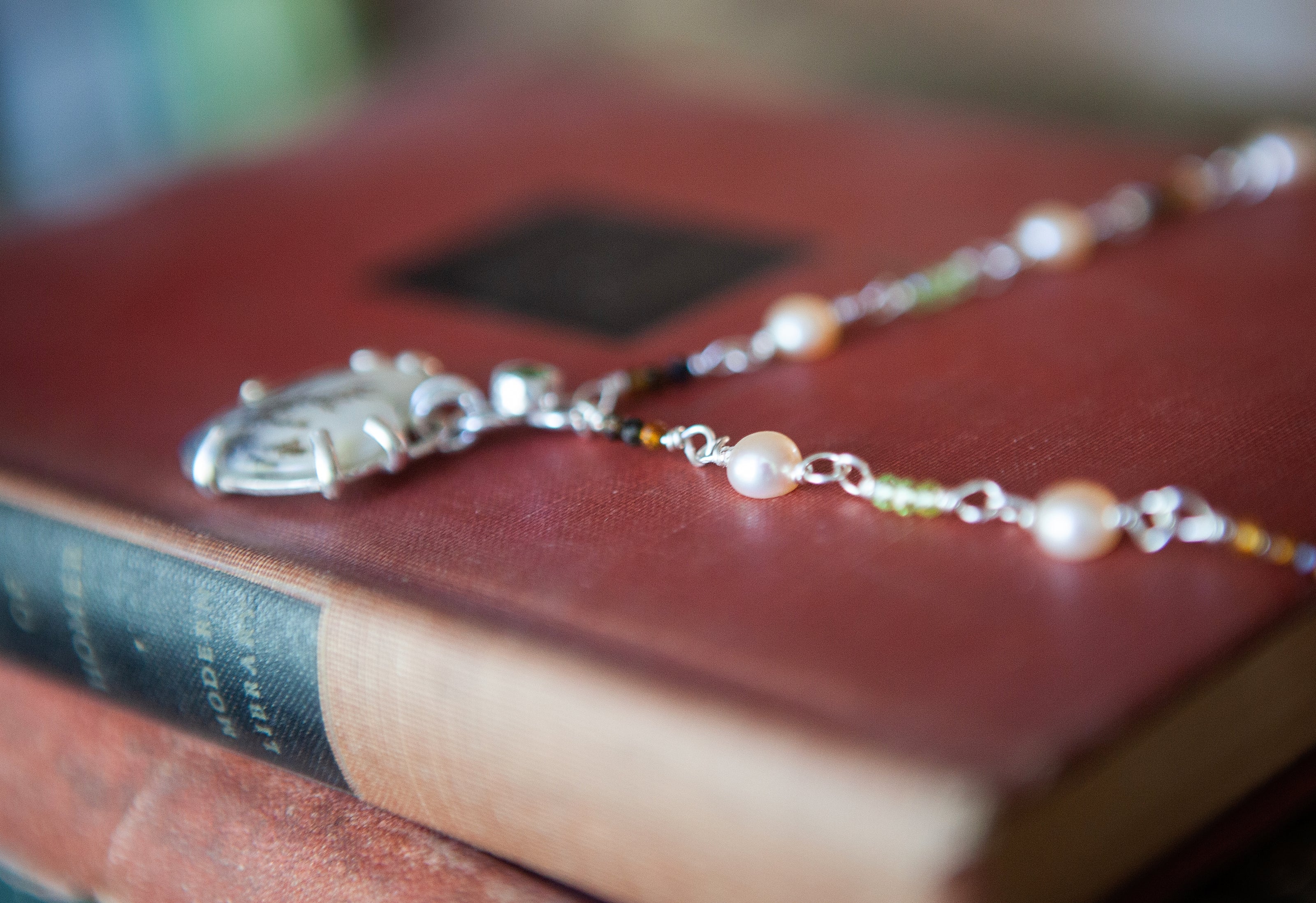 Growing Love Necklace with Dendritic Agate and Peridot
