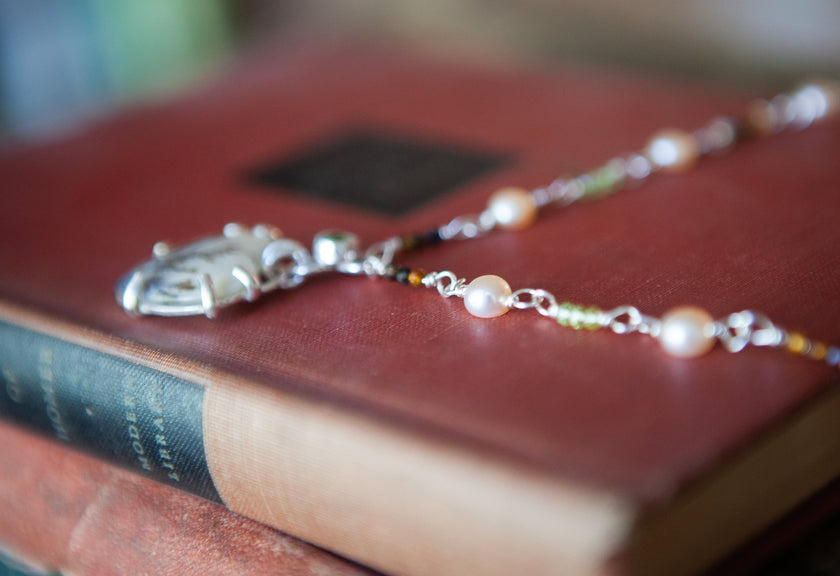 Growing Love Necklace with Dendritic Agate and Peridot