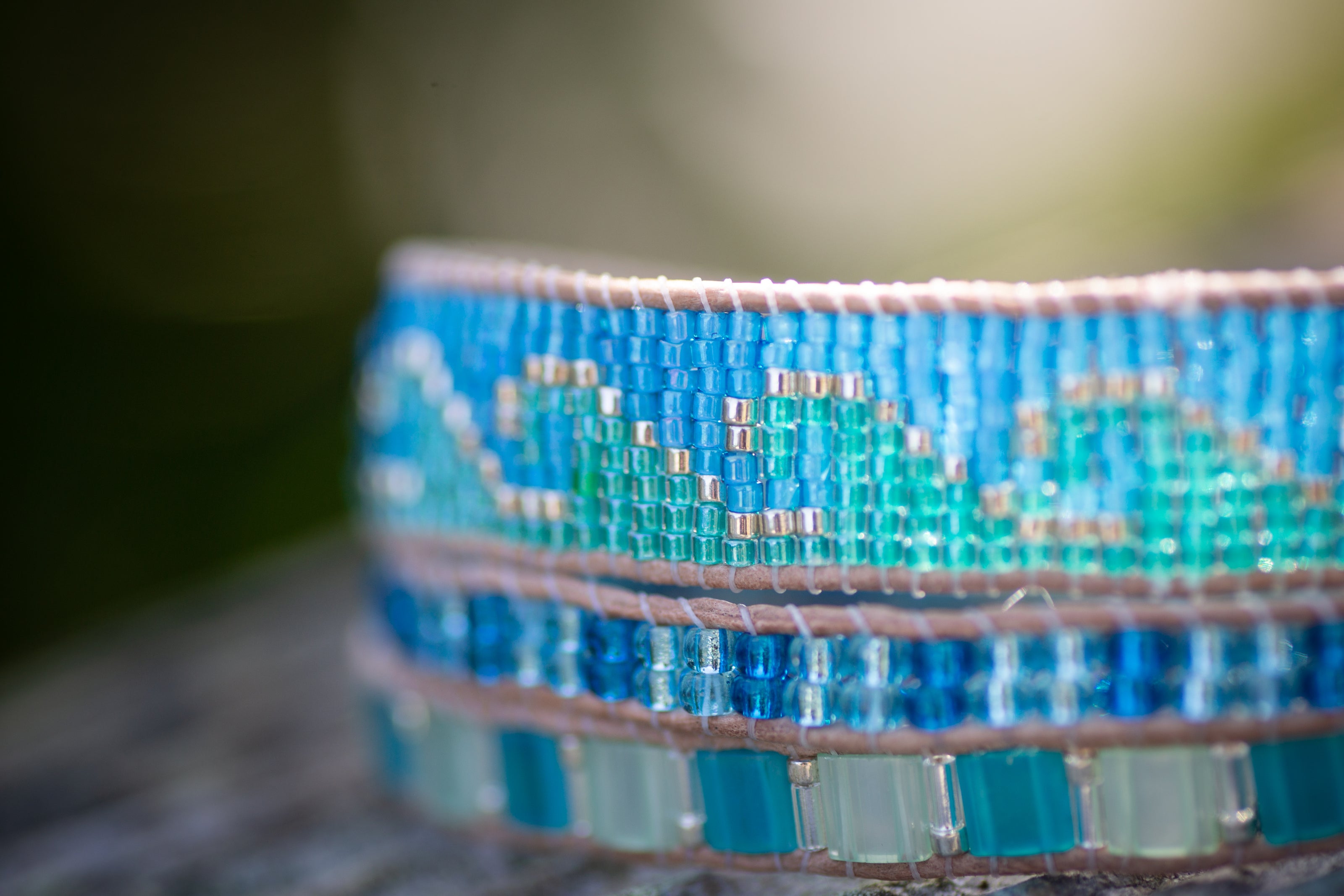 Catch the Wave Beaded Adjustable Triple Wrap Bracelet