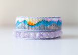Smoky Mountain Sunrise Beaded Adjustable Double Wrap Bracelet