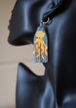 Octopus Beaded Fringe Earrings