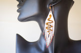 Rattlesnake Beaded Fringe Earrings