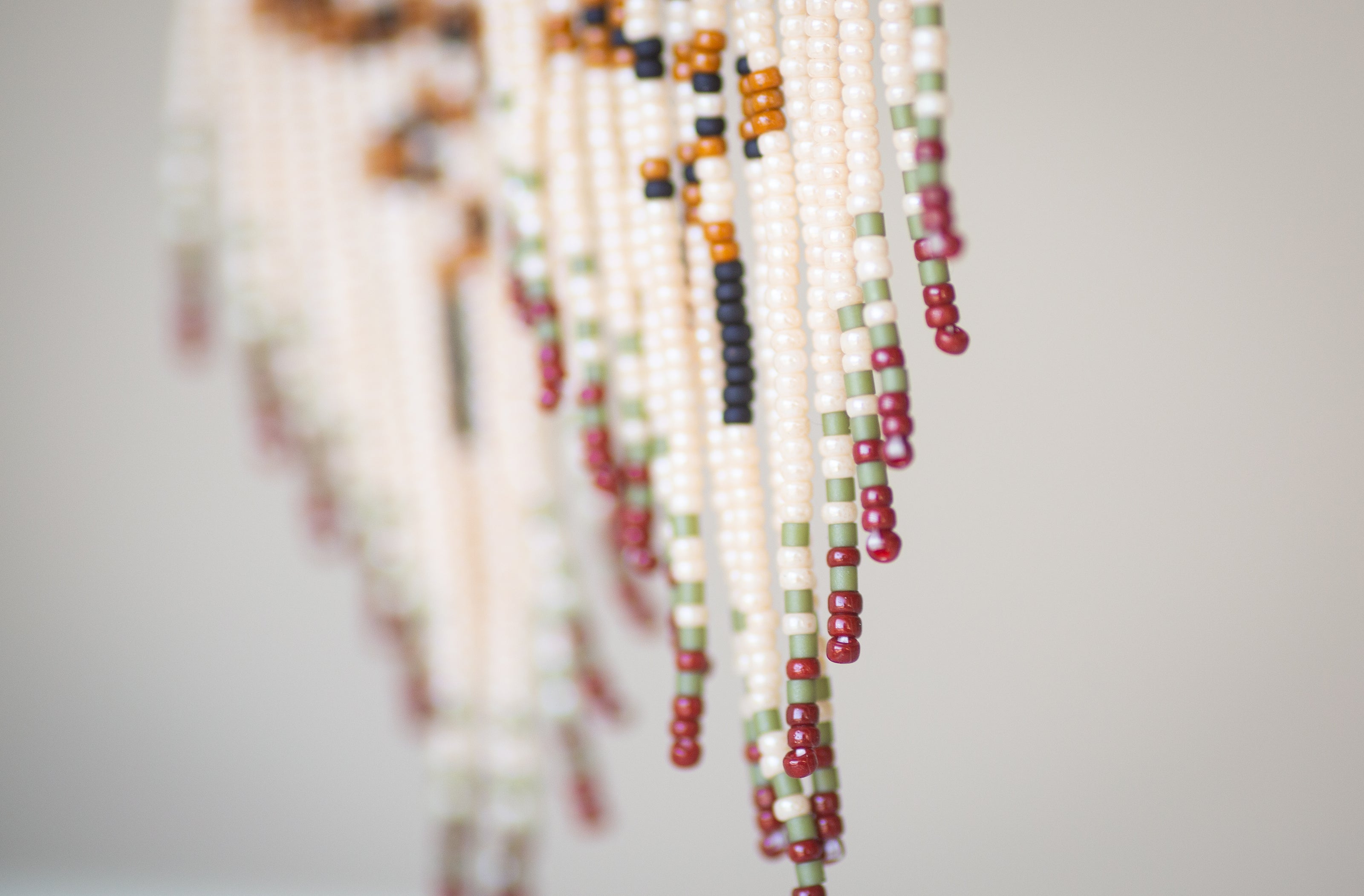 Rattlesnake Beaded Fringe Earrings