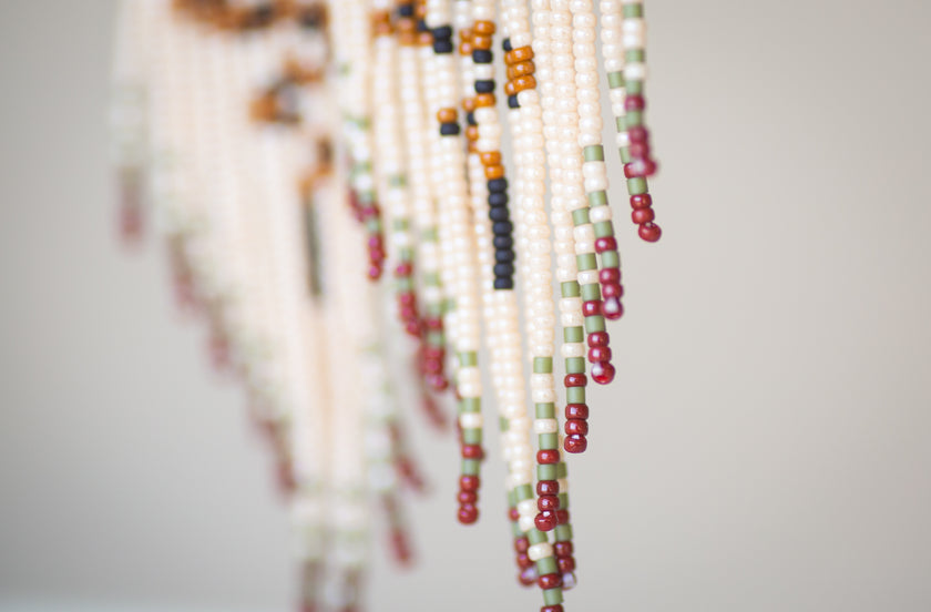 Rattlesnake Beaded Fringe Earrings