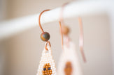 Rattlesnake Beaded Fringe Earrings