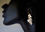 Valley Oak Leaf Silver and Jasper Earrings