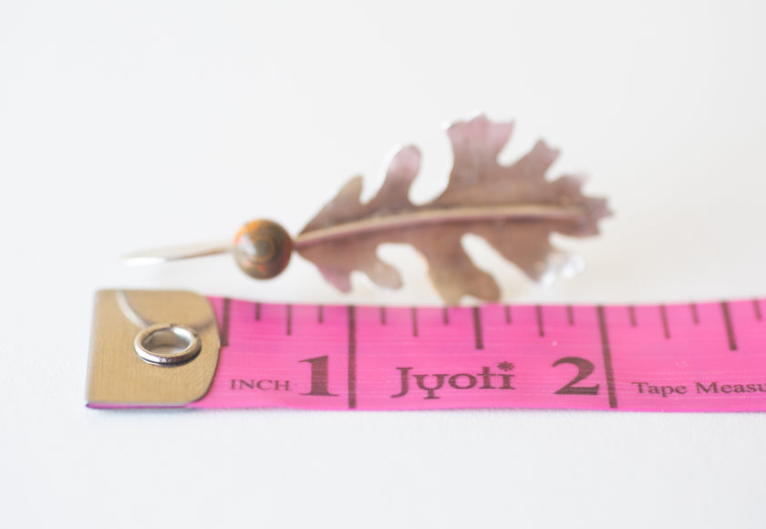 Valley Oak Leaf Silver and Jasper Earrings