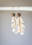 Valley Oak Leaf Silver and Jasper Earrings