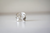 Monstera Leaf Sterling Silver Adjustable Ring