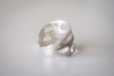 Monstera Leaf Sterling Silver Adjustable Ring