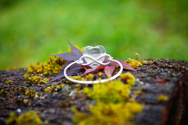 Beating Heart Bracelet with Spider Web Rhyolite