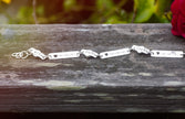 Heartbeat EKG Bracelet with Rainbow Moonstones