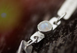 Heartbeat EKG Bracelet with Rainbow Moonstones
