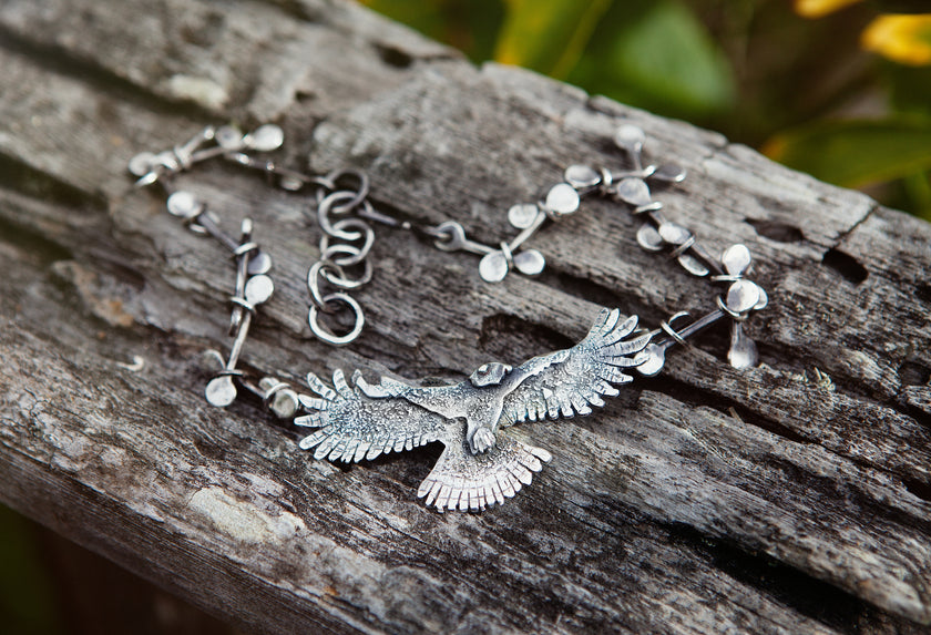 Hawk Choker/Necklace in Sterling Silver