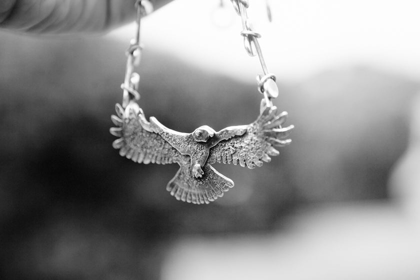 Hawk Choker/Necklace in Sterling Silver