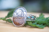 High Mountain Cuff with Scenic Jasper and Turquoise