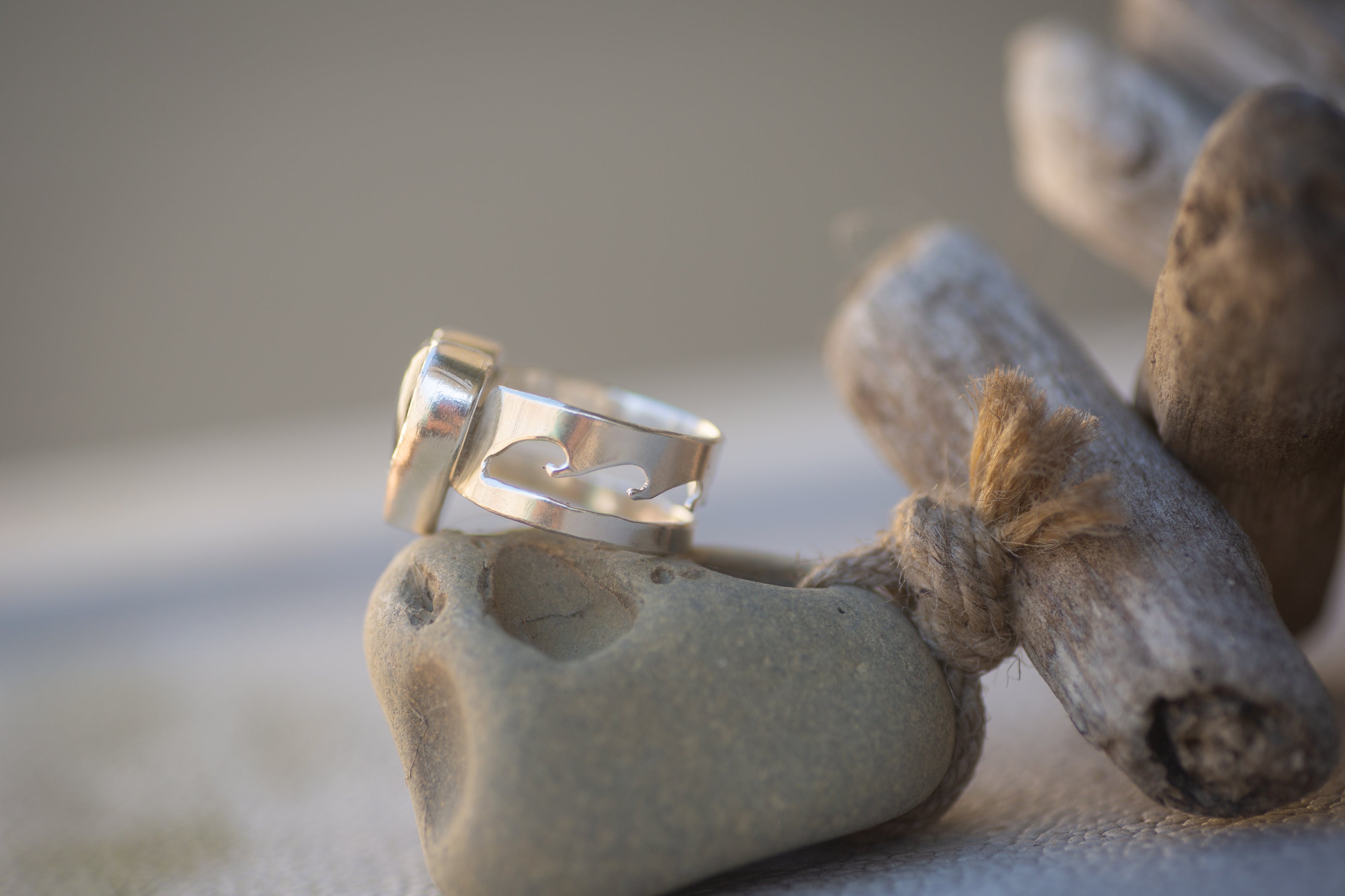 Catch the Wave Sterling and Labradorite Heart Ring