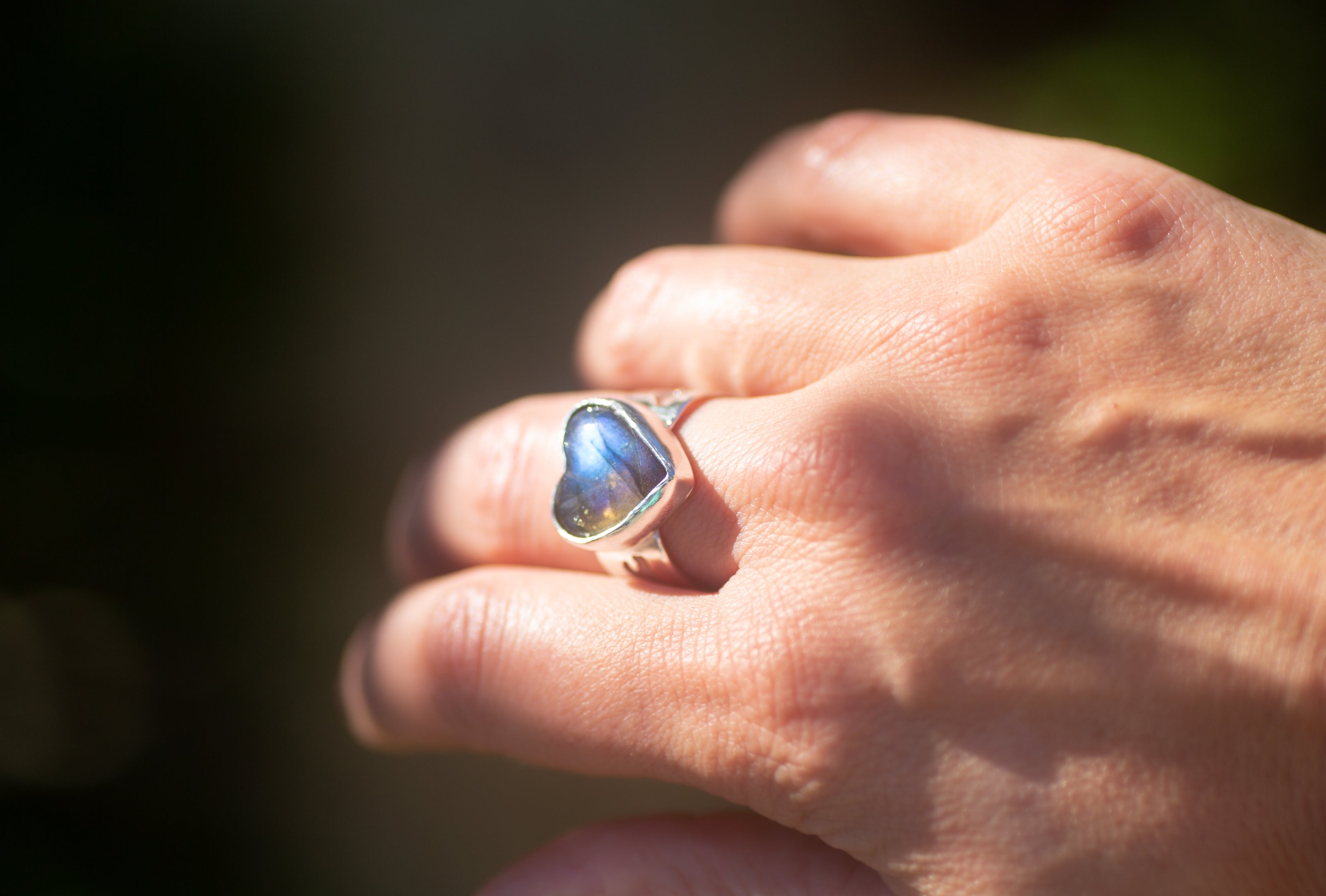 Catch the Wave Sterling and Labradorite Heart Ring