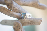 Catch the Wave Sterling and Labradorite Heart Ring