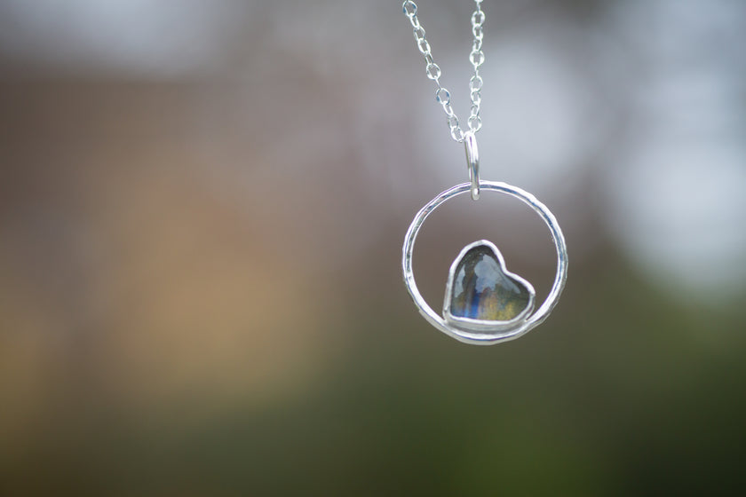 Labradorite Heart Necklace