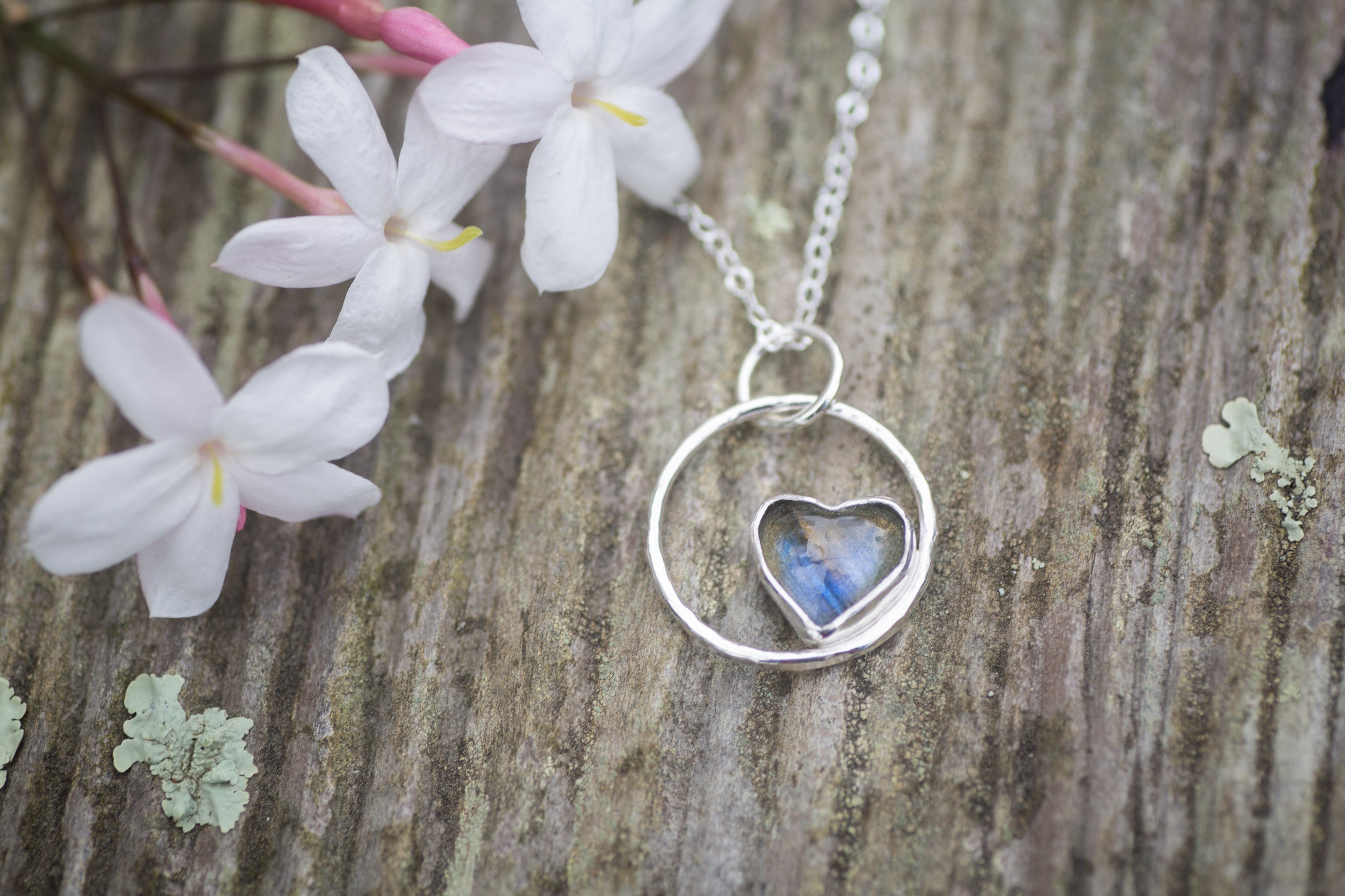 Labradorite Heart Necklace