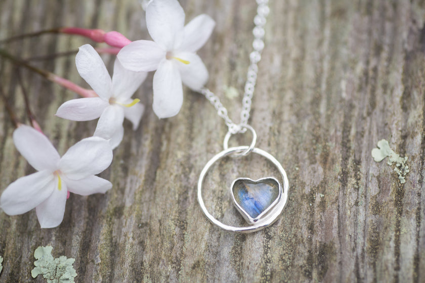 Labradorite Heart Necklace