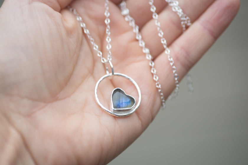 Labradorite Heart Necklace