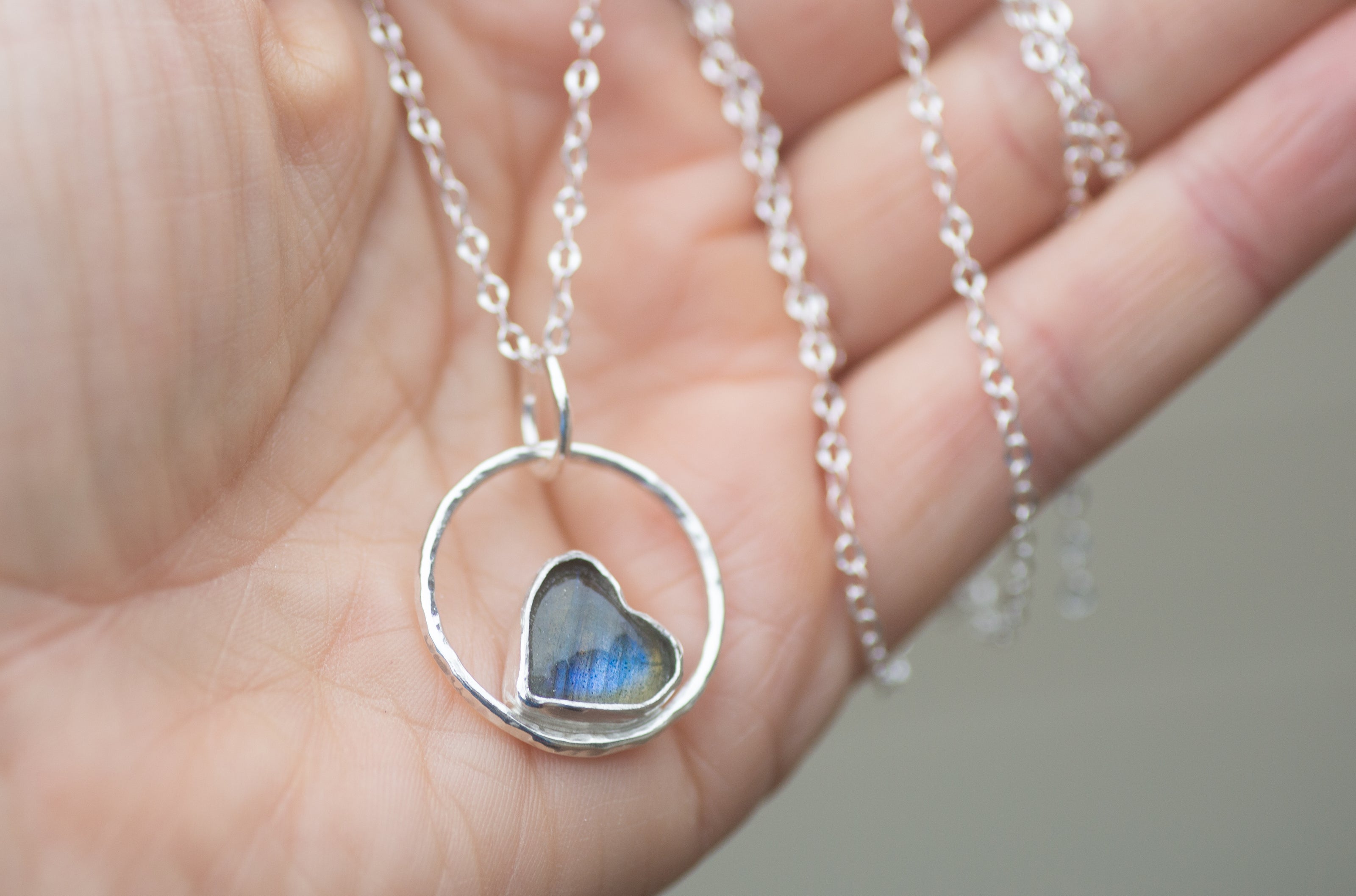 Labradorite Heart Necklace