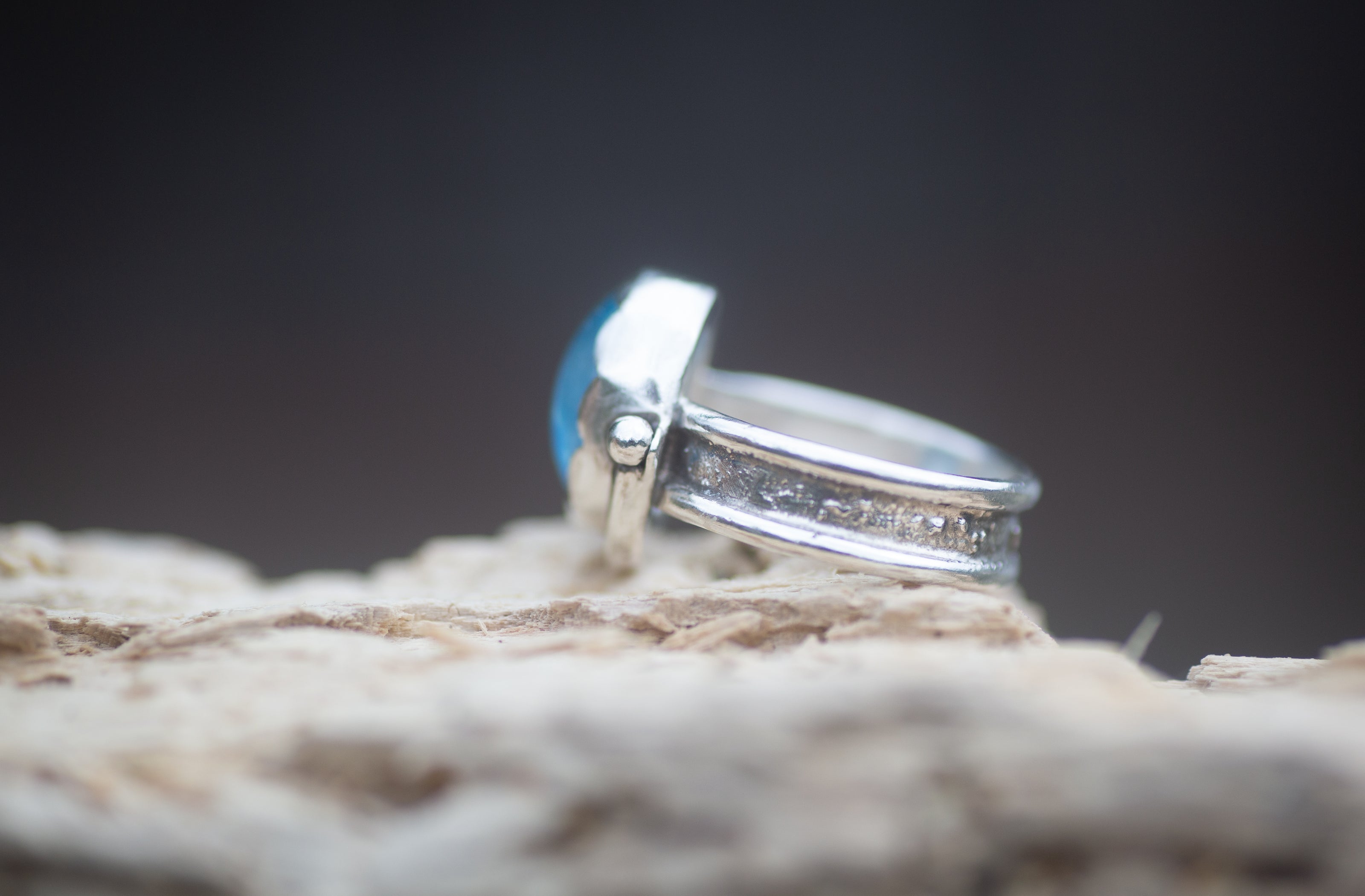 Aquamarine Sterling Ring, size 6.5