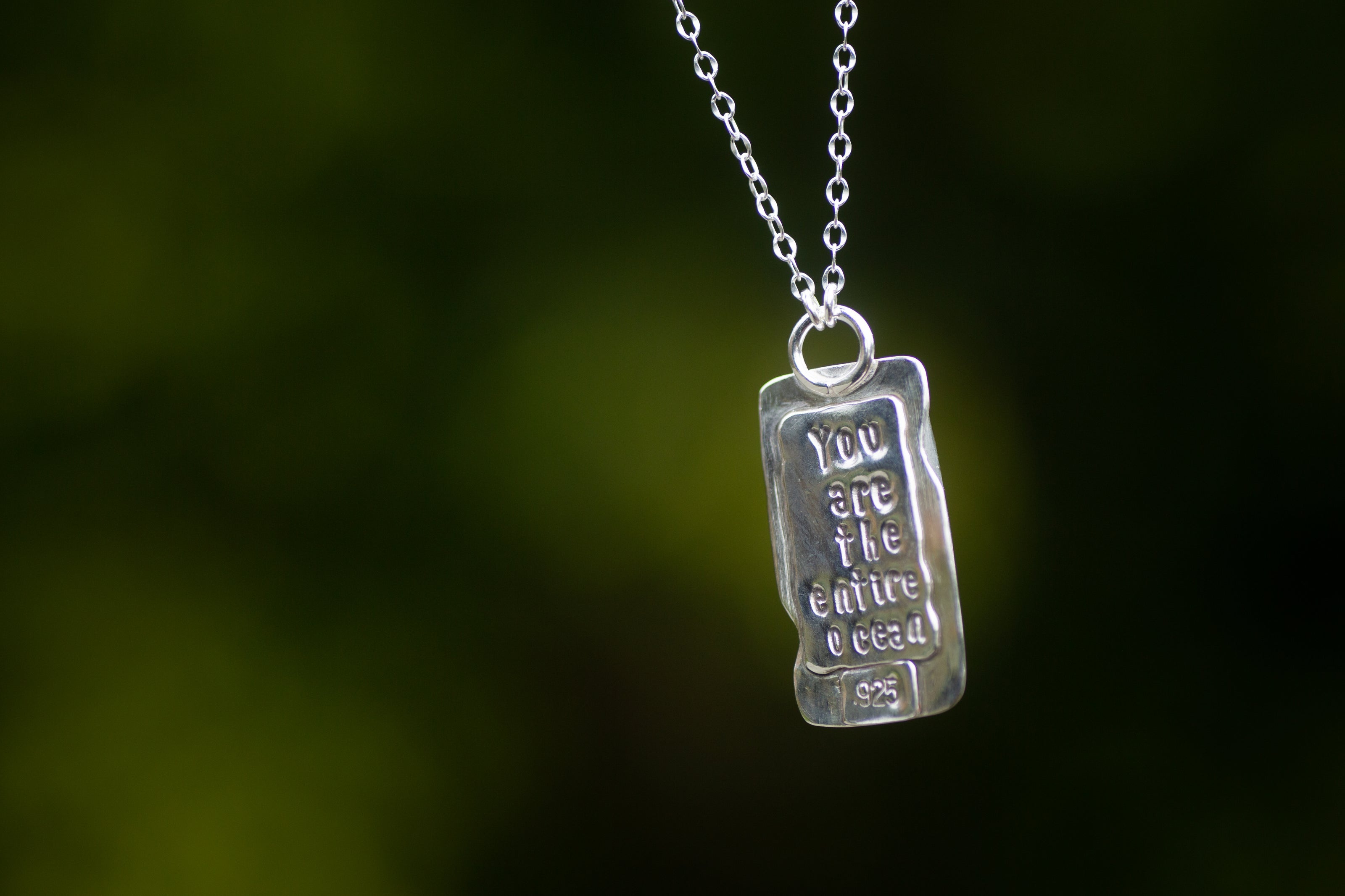 The Ocean in a Drop, Sterling and Jasper Necklace