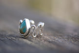 Turquoise Snake Ring, Adjustable for US sizes 7-9